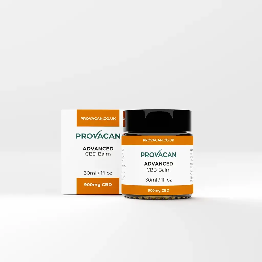Jar of Provacan Advanced CBD Balm with box