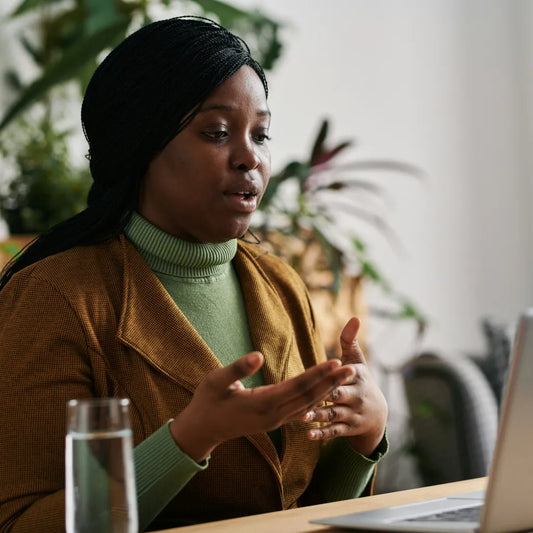 Woman having a consultation on the computer