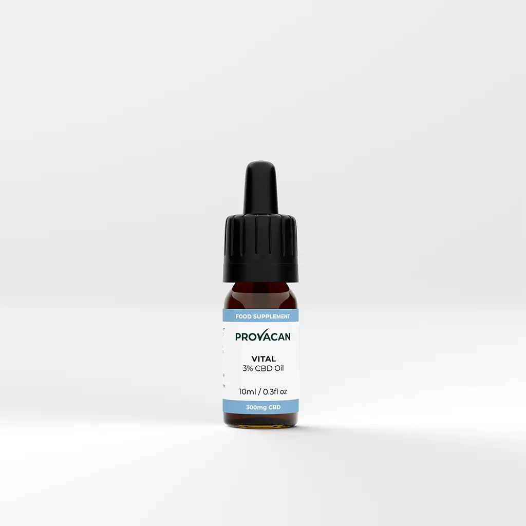 Bottle of Provacan Vital 3% CBD Oil